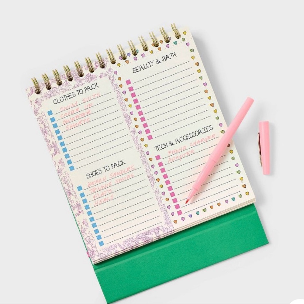 NWT Roller Rabbit Roadtrip pattern Packing List Notepad - 75 cute pages! - Picture 2 of 4